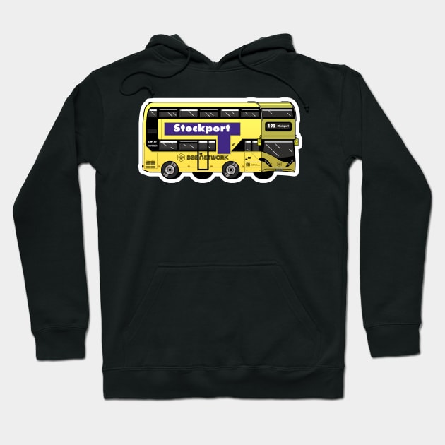 Stockport Transport for Greater Manchester (TfGM) Bee Network yellow bus Hoodie by jimmy-digital